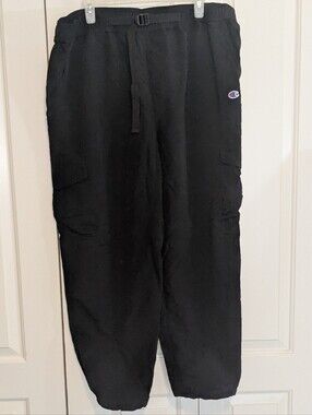 Champion Men’s Black Cargo Nylon Pants . Men's XL